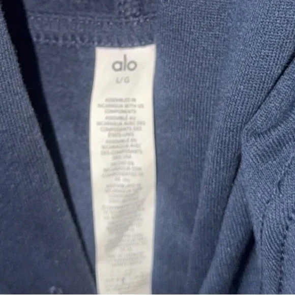 Alo Navy Logo Hoodie - Picture 2 of 2